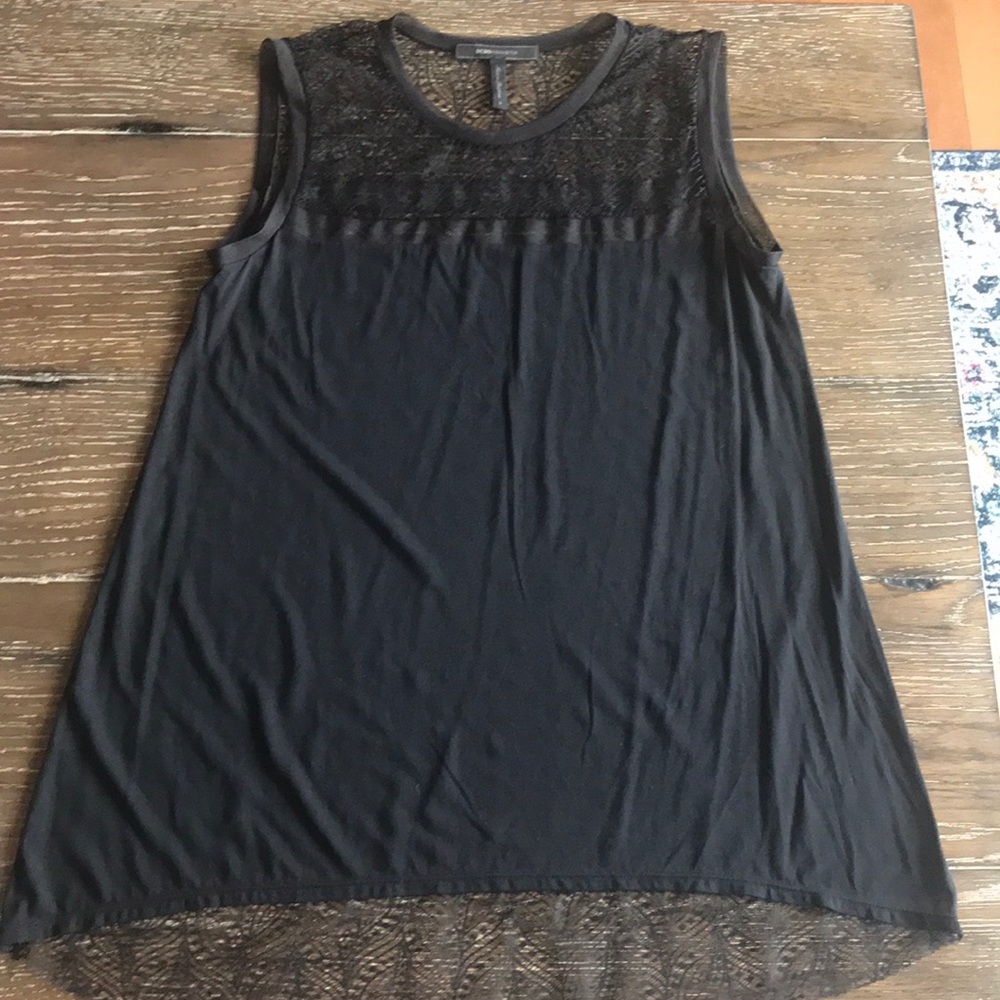 BCBGMAXAZRIA Black Lace Tank - Small